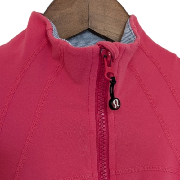 Lululemon Define Jacket Passion/Heathered Coal Wee Stripe Rel: 2014 Women's 12 - Picture 6 of 14